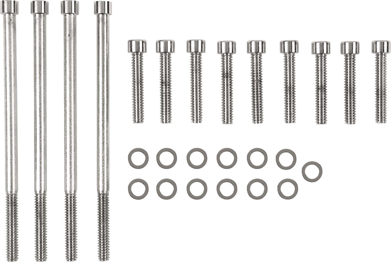 DRAG SPECIALTIES 2401-0772 Bolt Kit - Primary Cover - Smooth - Chrome - Touring