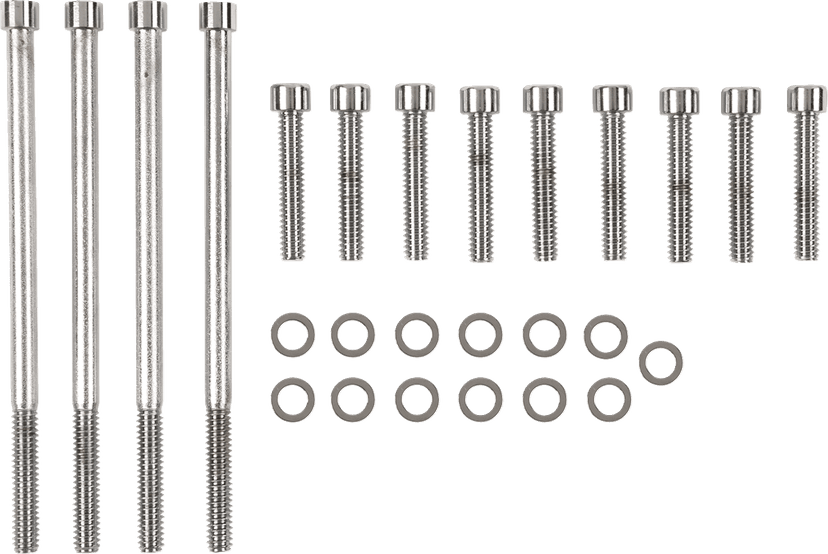 DRAG SPECIALTIES 2401-0772 Bolt Kit - Primary Cover - Smooth - Chrome - Touring — image 1 of 2