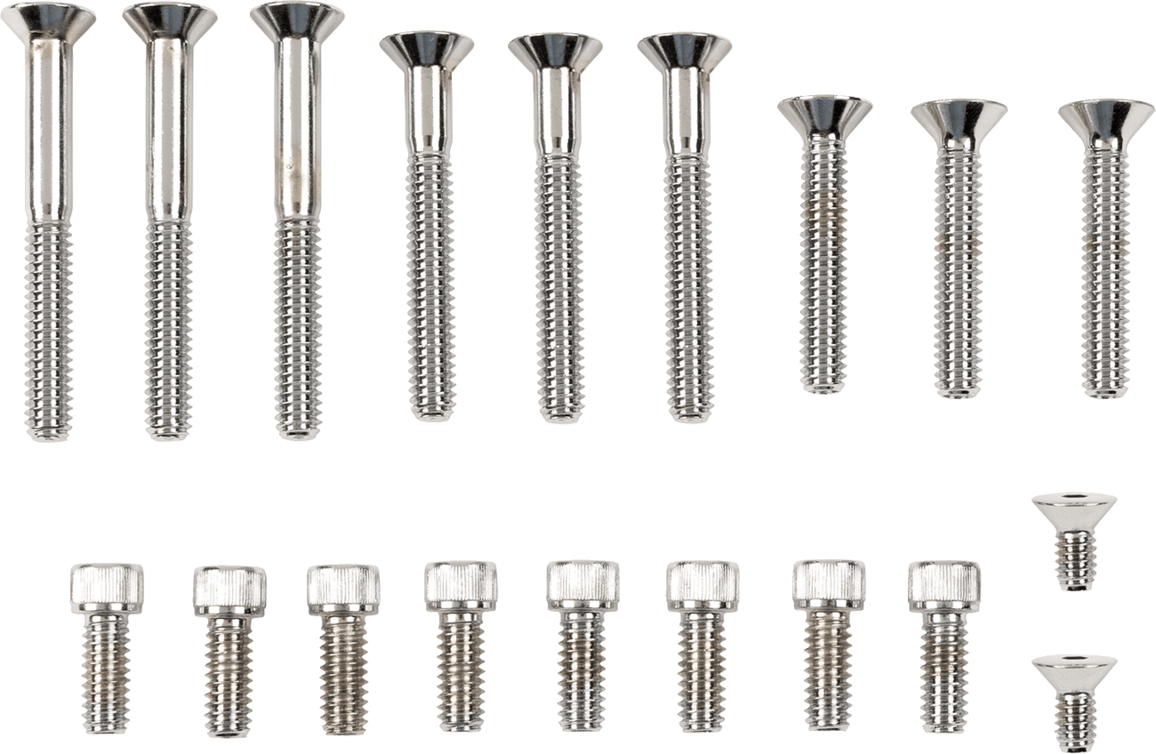 DRAG SPECIALTIES 2401-0775 Bolt Kit - Primary/Transmission Side Cover/Derby Cover - Knurled - Touring