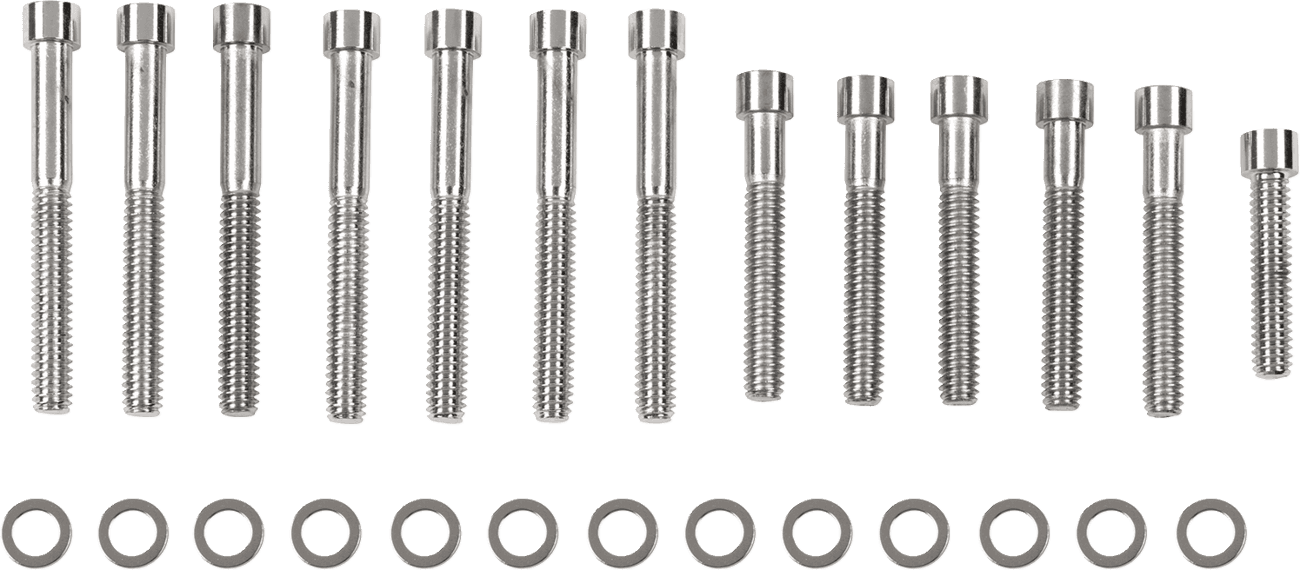 DRAG SPECIALTIES 2401-0778 Bolt Kit - Cam Cover - Smooth - Chrome - '04-'21 Sportster