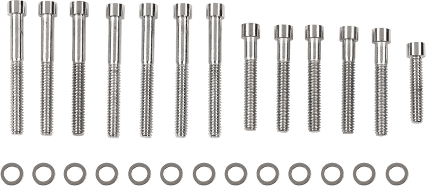 DRAG SPECIALTIES 2401-0778 Bolt Kit - Cam Cover - Smooth - Chrome - '04-'21 Sportster — image 1 of 2