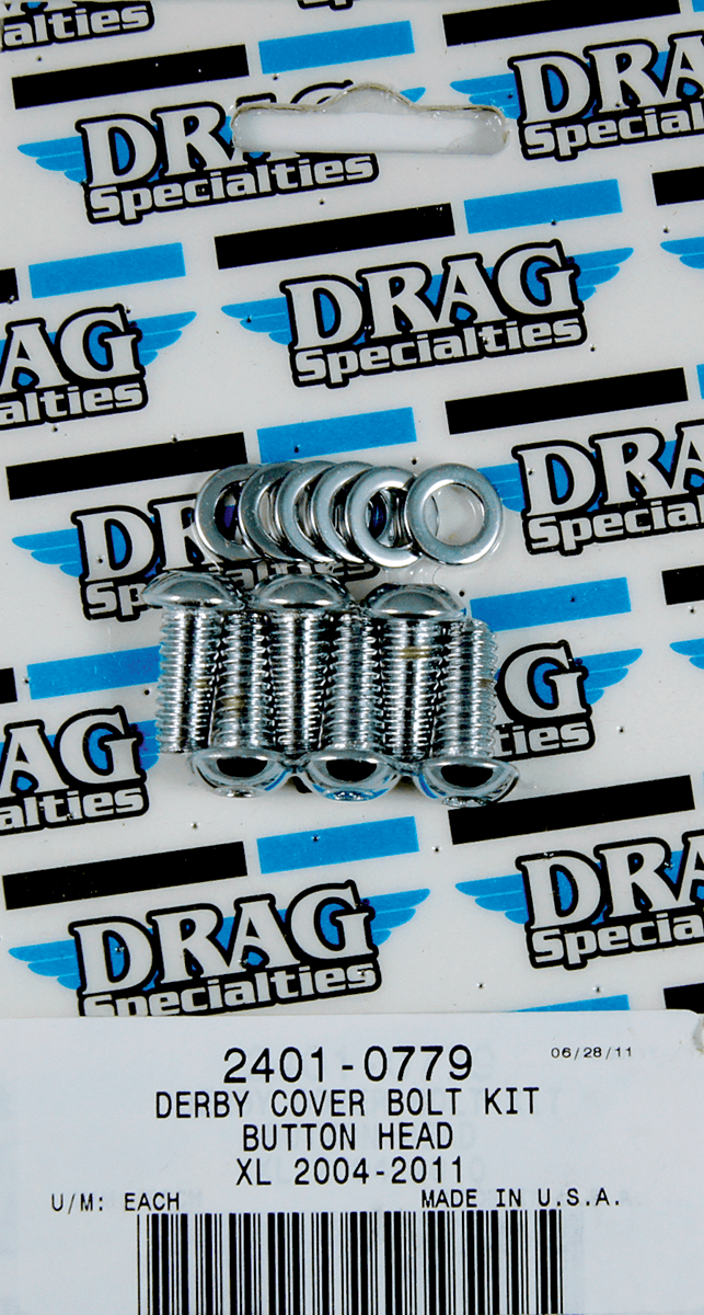 DRAG SPECIALTIES 2401-0779 Bolt Kit - Derby Cover - Smooth/Button-Head/Torx - Sportster — image 2 of 2