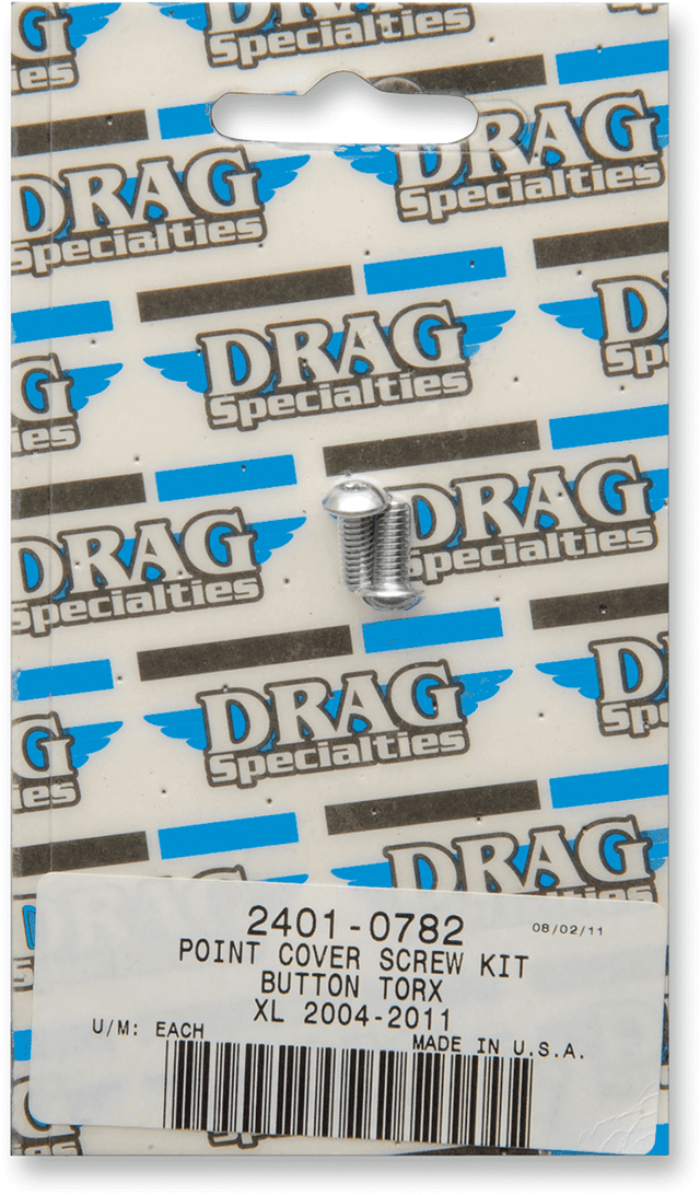 DRAG SPECIALTIES 2401-0782 Bolt Kit - Point Cover - Button-Head - Sportster — image 2 of 2