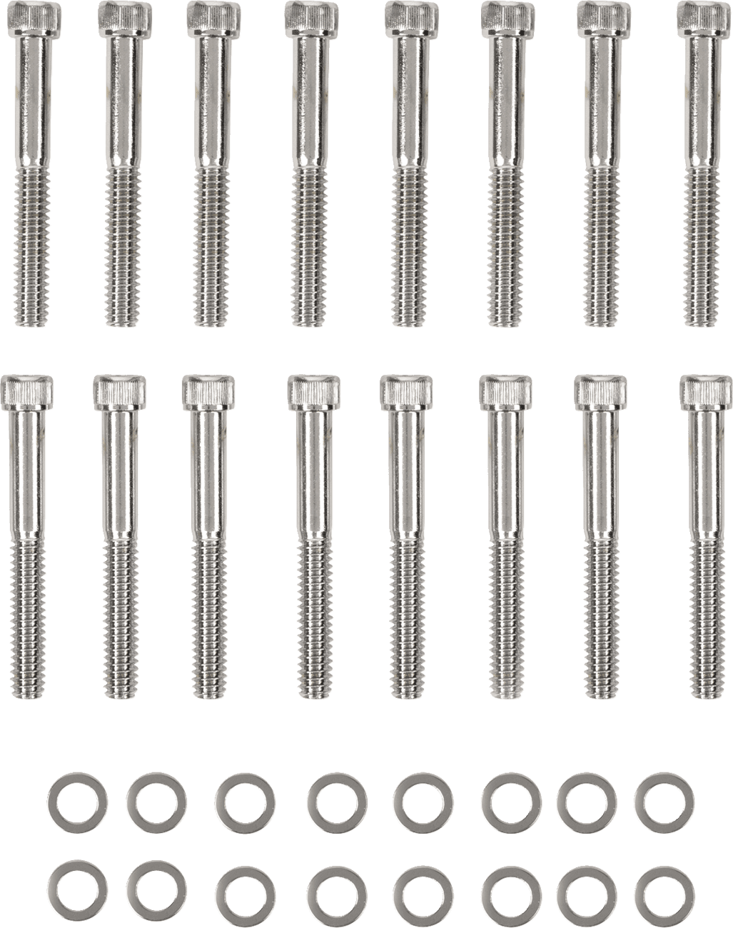 DRAG SPECIALTIES 2401-0783 Bolt Kit - Primary Cover - Knurled - Chrome - Sportster