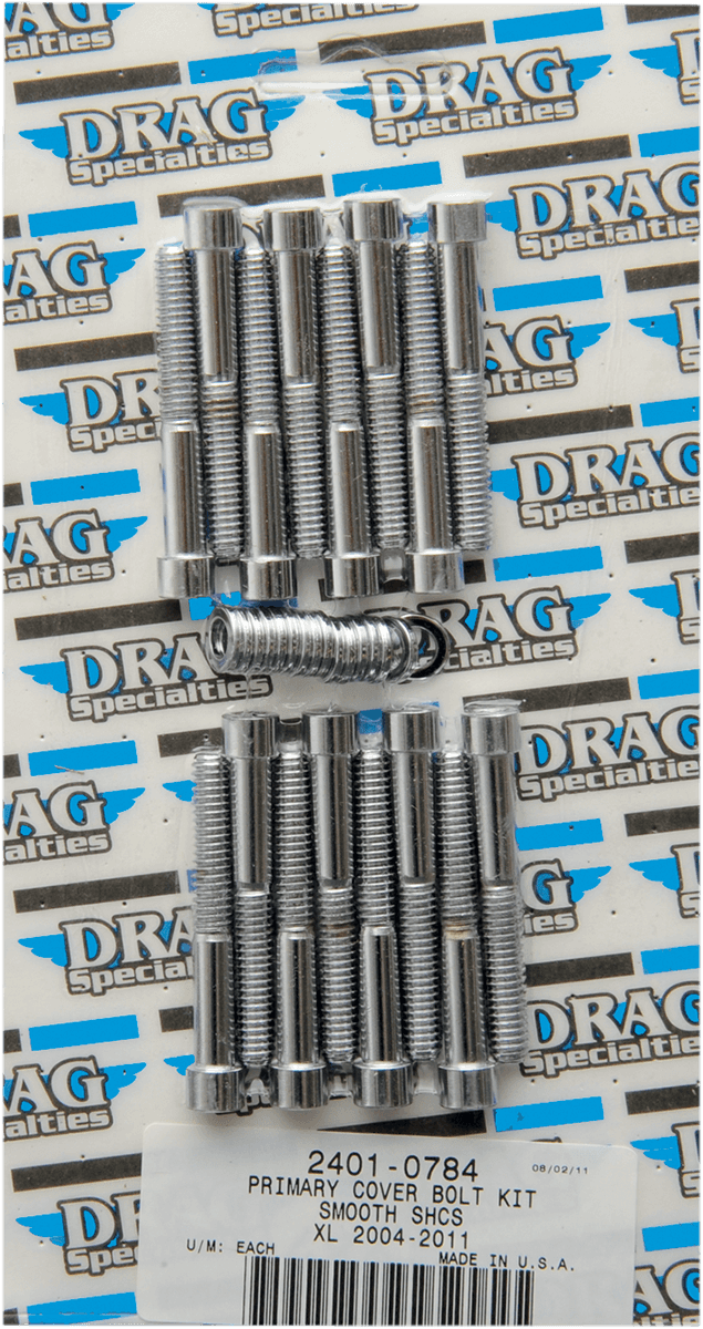 DRAG SPECIALTIES 2401-0784 Bolt Kit - Primary Cover - Smooth - Chrome - Sportster — image 2 of 2