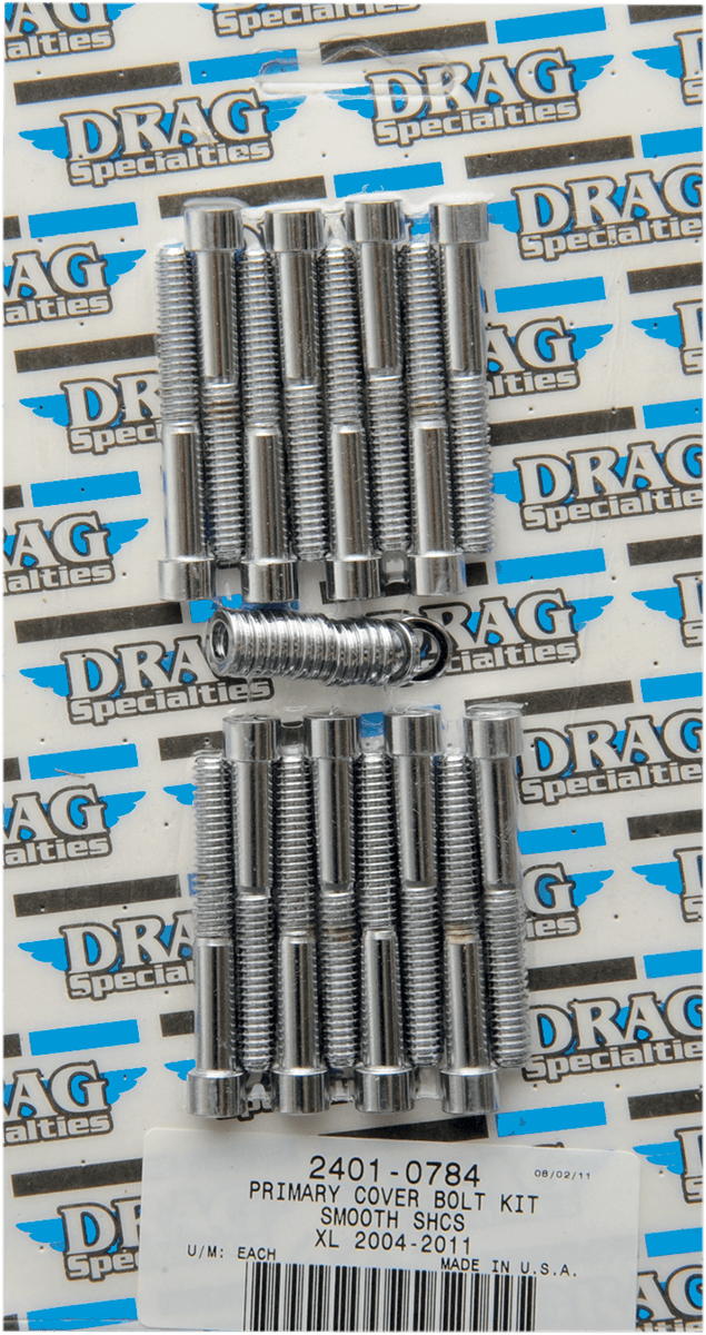 DRAG SPECIALTIES 2401-0784 Bolt Kit - Primary Cover - Smooth - Chrome - Sportster — image 2 of 2