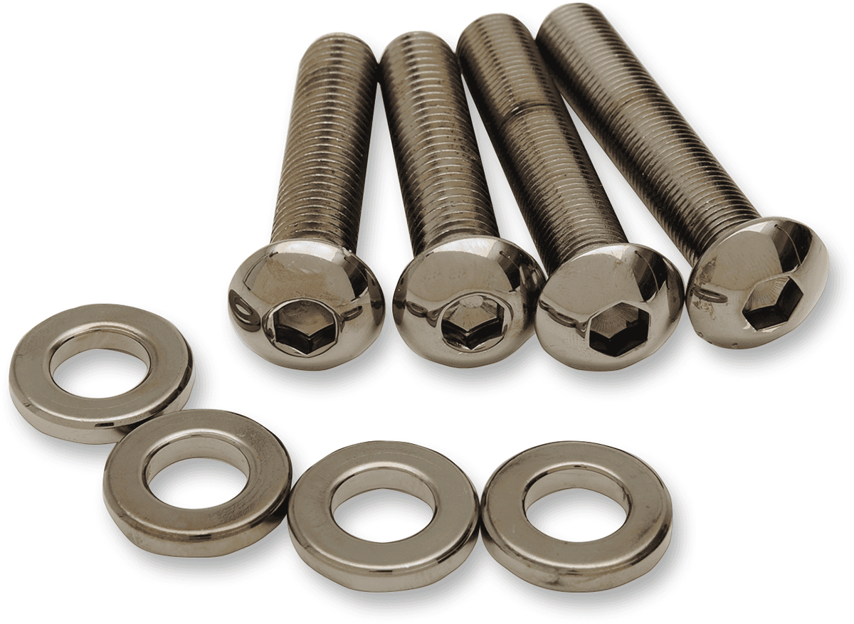 DRAG SPECIALTIES 2401-0943 Shock Mount Kit - Black/Chrome