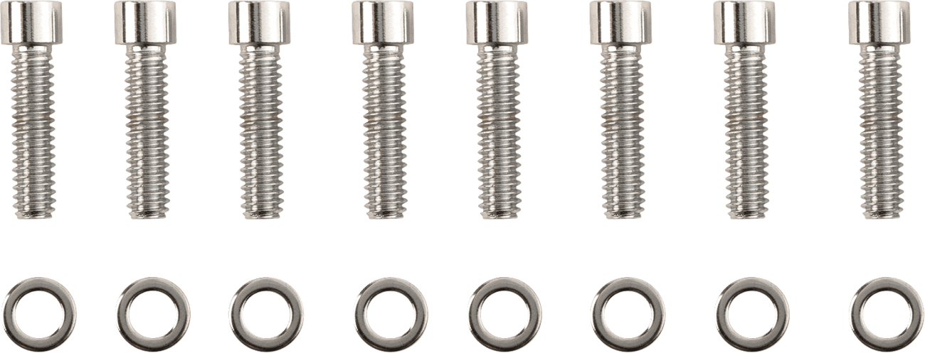 DRAG SPECIALTIES 2401-0969 Bolt Kit - Lifter Block - Smooth/Socket-Head - Chrome - M8