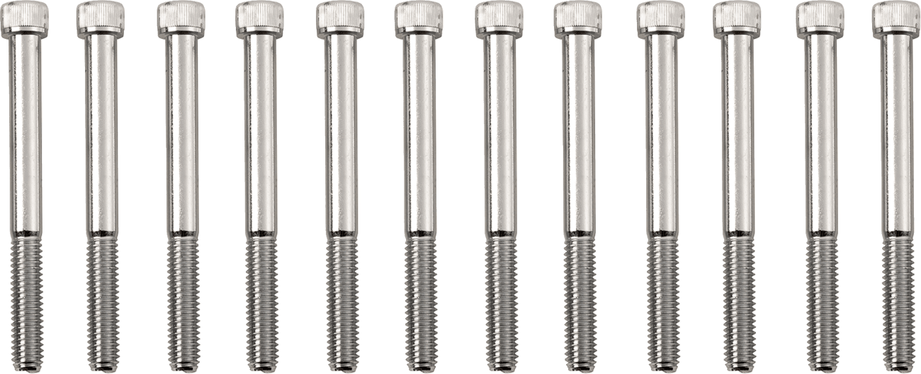 DRAG SPECIALTIES 2401-0972 Bolt Kit - Crankcase - Knurled/Socket-Head - Chrome - M8