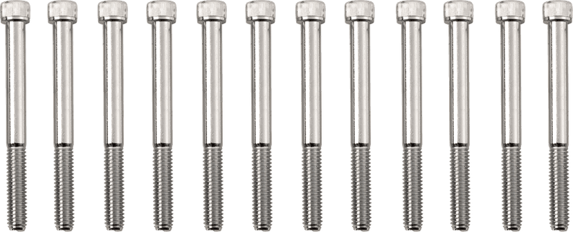 DRAG SPECIALTIES 2401-0972 Bolt Kit - Crankcase - Knurled/Socket-Head - Chrome - M8 — image 1 of 2