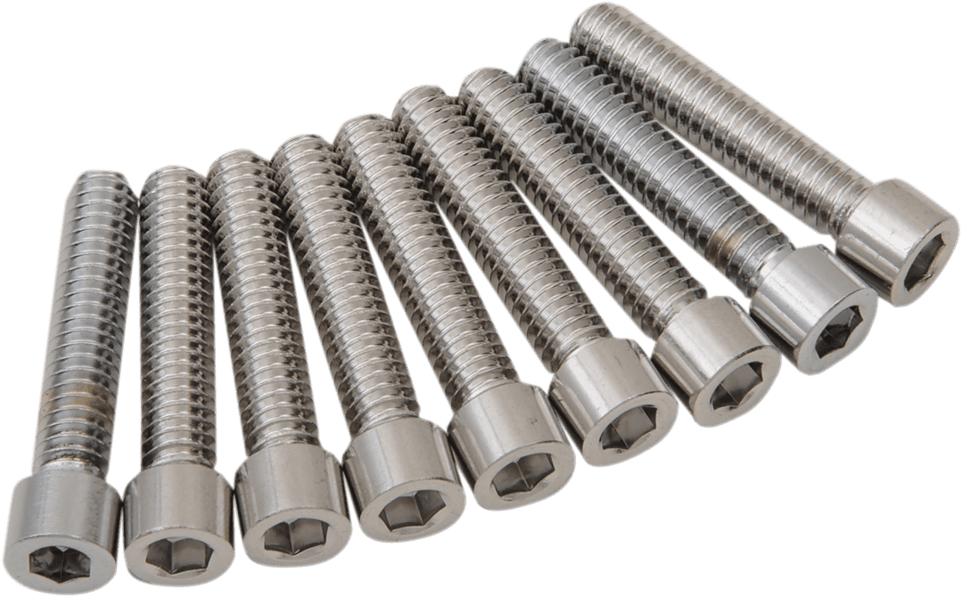 DRAG SPECIALTIES 2401-0975 Bolt Kit - Cam Cover - Smooth/Socket-Head - Chrome - M8