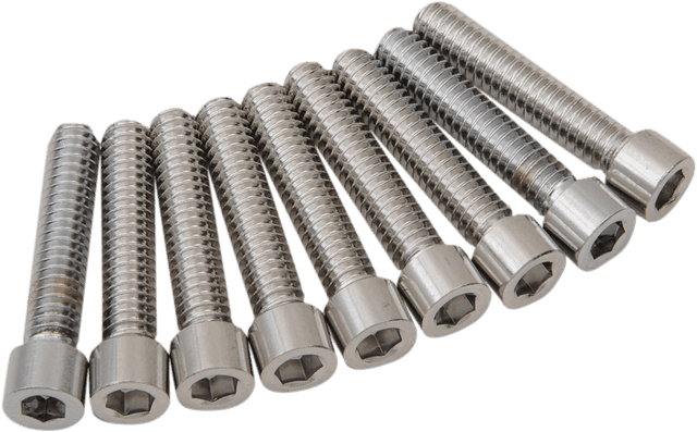 DRAG SPECIALTIES 2401-0975 Bolt Kit - Cam Cover - Smooth/Socket-Head - Chrome - M8 — image 1 of 2