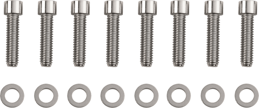 DRAG SPECIALTIES 2401-0982 Bolt Kit - Transmission Bearing Housing - Smooth/Socket-Head - Chrome - M8