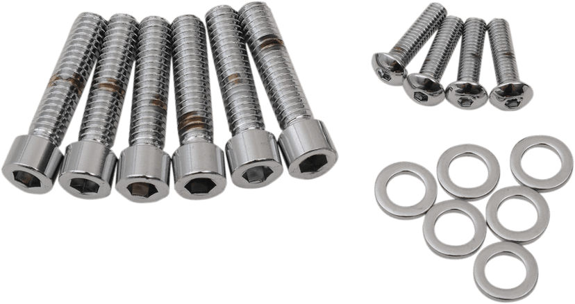 DRAG SPECIALTIES 2401-0984 Bolt Kit - Handlebar Controls - Smooth/Socket-Head - Chrome - M8