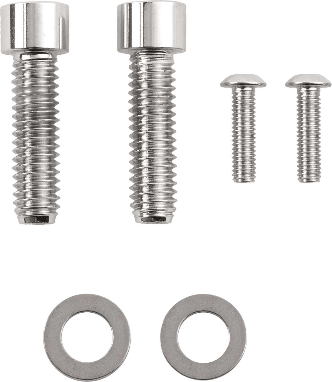 DRAG SPECIALTIES 2401-0986 Bolt Kit - Rear Brake Control - Smooth/Socket-Head - Chrome - M8