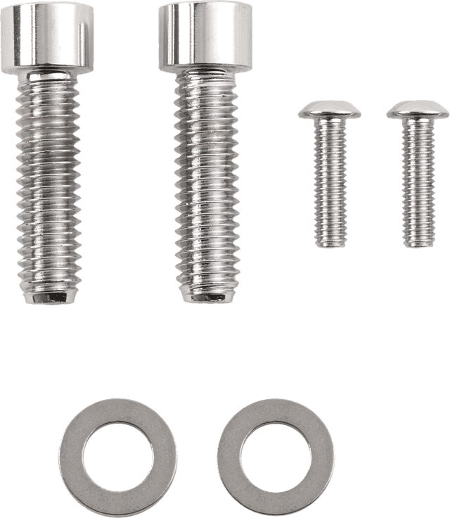 DRAG SPECIALTIES 2401-0986 Bolt Kit - Rear Brake Control - Smooth/Socket-Head - Chrome - M8 — image 1 of 2