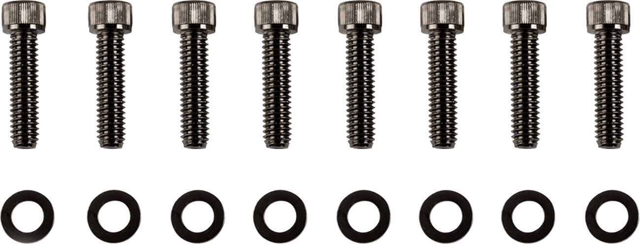 DRAG SPECIALTIES 2401-1032 Bolt Kit - Transmission Bearing Housing - Knurled/Socket-Head - Black/Chrome - M8