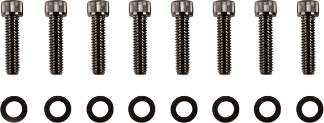DRAG SPECIALTIES 2401-1032 Bolt Kit - Transmission Bearing Housing - Knurled/Socket-Head - Black/Chrome - M8