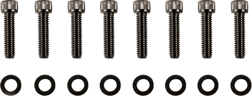 DRAG SPECIALTIES 2401-1032 Bolt Kit - Transmission Bearing Housing - Knurled/Socket-Head - Black/Chrome - M8