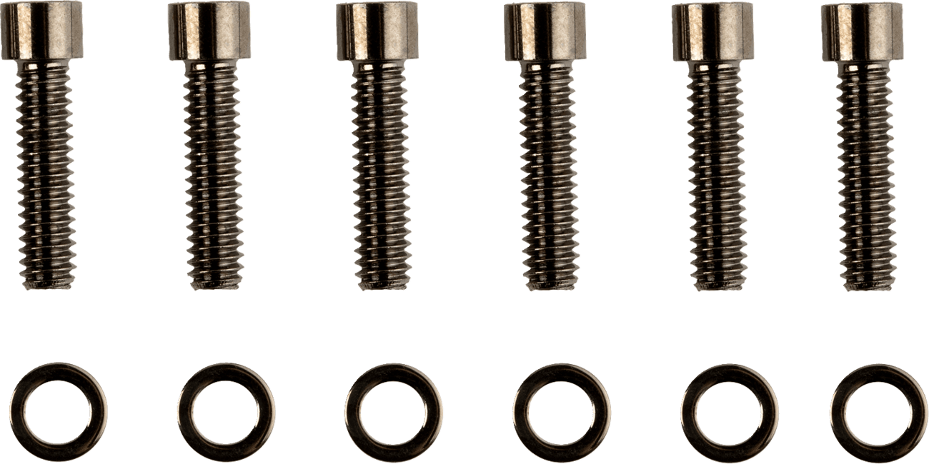 DRAG SPECIALTIES 2401-1039 Bolt Kit - Transmission Top Cover - Smooth/Socket-Head - Black/Chrome - M8