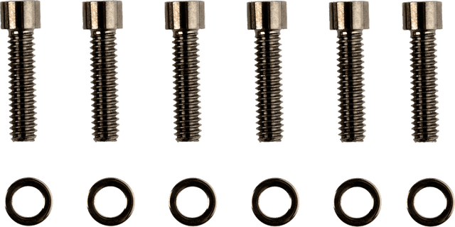 DRAG SPECIALTIES 2401-1039 Bolt Kit - Transmission Top Cover - Smooth/Socket-Head - Black/Chrome - M8 — image 1 of 2