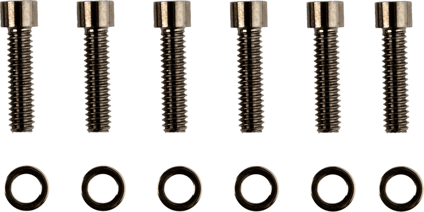 DRAG SPECIALTIES 2401-1039 Bolt Kit - Transmission Top Cover - Smooth/Socket-Head - Black/Chrome - M8 — image 1 of 2
