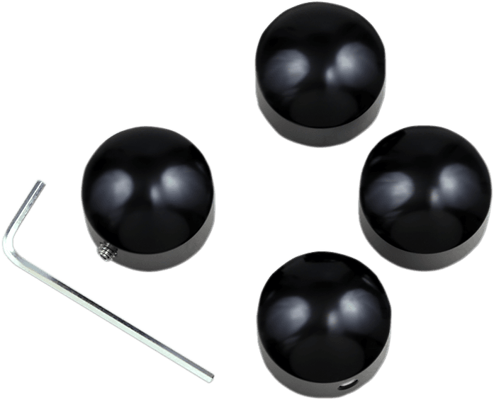 DRAG SPECIALTIES 2401-1046 Head Bolt Covers - Black