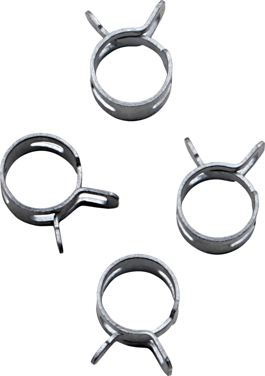 ALL BALLS 2401-1281 Refill Clamp Kit - Fuel Line/Band - Parallel Ear - Silver - 12 mm - 4 Pack