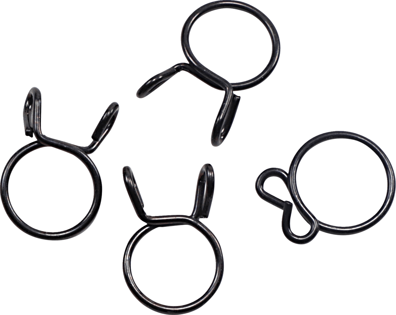 ALL BALLS 2401-1284 Refill Clamp Kit - Fuel Line/Wire - Parallel Ear - Black - 15.2 mm - 4 Pack