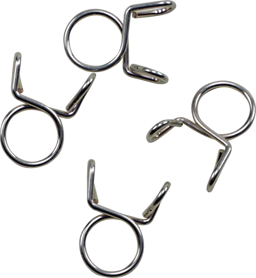 ALL BALLS 2401-1287 Refill Clamp Kit - Fuel Line/Wire - Parallel Ear - Silver - 9 mm - 4 Pack
