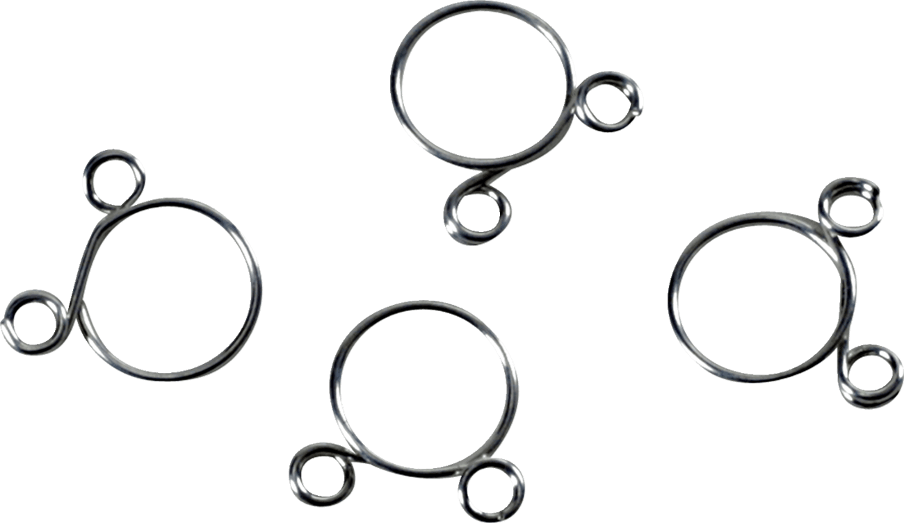 ALL BALLS 2401-1288 Refill Clamp Kit - Fuel Line/Wire - Flat Ear - Silver - 8.3 mm - 4 Pack