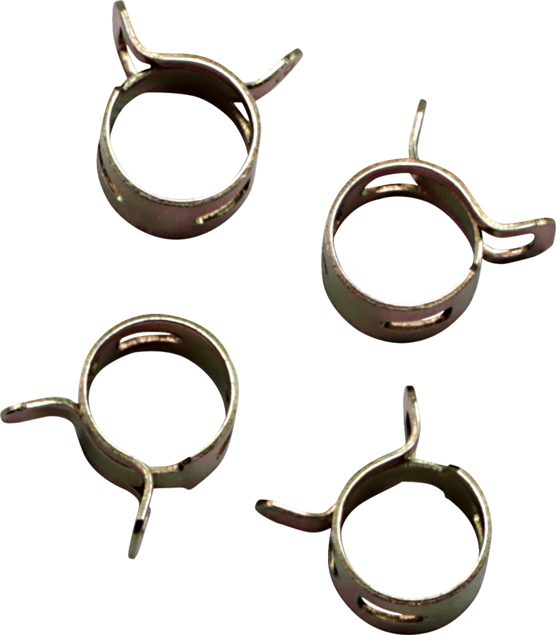 ALL BALLS 2401-1293 Refill Clamp Kit - Fuel Line/Band - Parallel Ear - Gold - 10.4 mm - 4 Pack