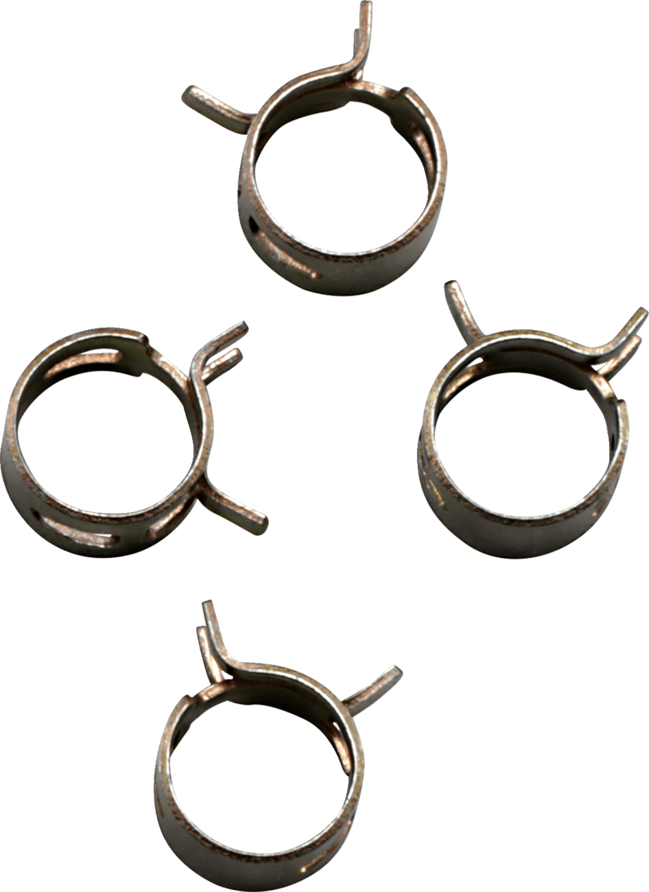 ALL BALLS 2401-1294 Refill Clamp Kit - Fuel Line/Band - Parallel Ear - Gold - 12 mm - 4 Pack