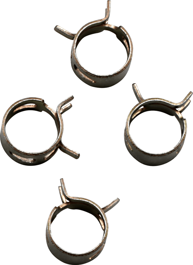 ALL BALLS 2401-1294 Refill Clamp Kit - Fuel Line/Band - Parallel Ear - Gold - 12 mm - 4 Pack
