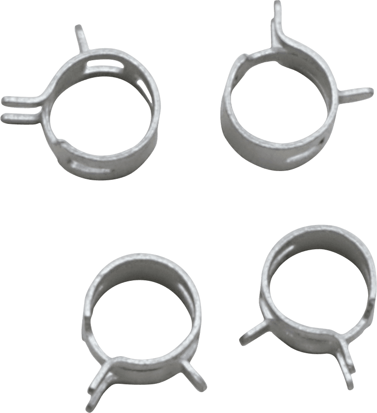 ALL BALLS 2401-1301 Refill Clamp Kit - Fuel Line/Band - Parallel Ear - Silver - 11 mm - 4 Pack
