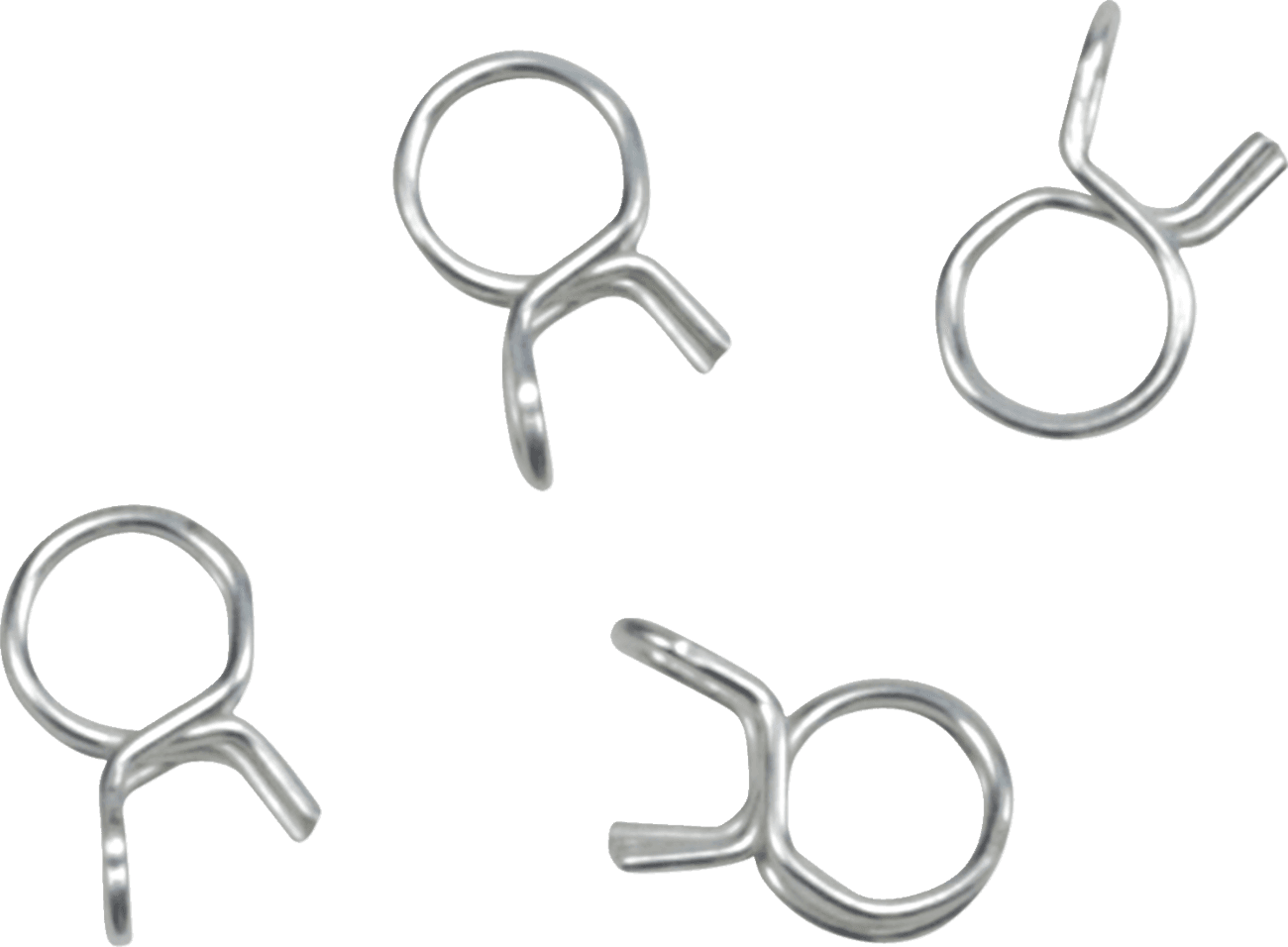 ALL BALLS 2401-1303 Refill Clamp Kit - Fuel Line/Wire - Parallel Ear - Silver - 7.1 mm - 4 Pack