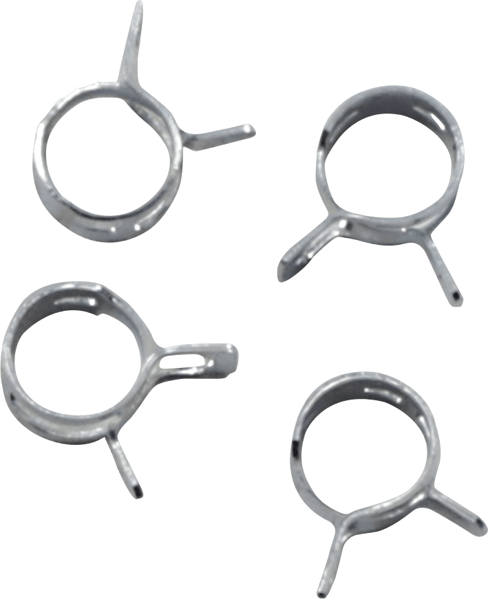 ALL BALLS 2401-1306 Refill Clamp Kit - Fuel Line/Band - Parallel Ear - Silver - 8 mm - 4 Pack