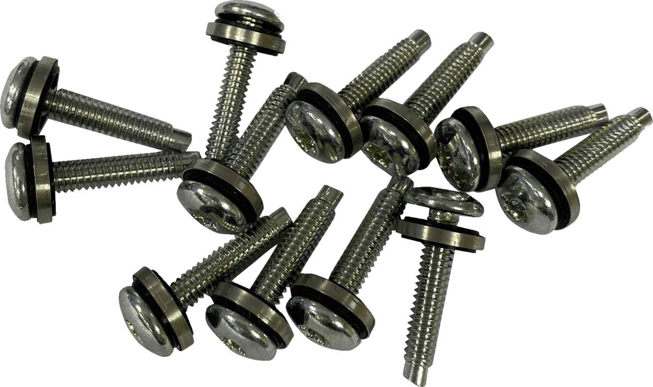 DRAG SPECIALTIES 2401-1600 Mounting Kit - Fuel Pump Top Plate - Torx - Button-Head with Seal Washer - 3/4" - 12 Pack