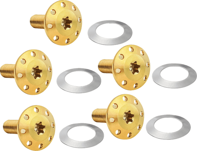 ARLEN NESS 2401-1708 Bolt Kit - Holeshot/Front/Floating/Brake Rotor - Spoke Mount - Gold - 5 Pack