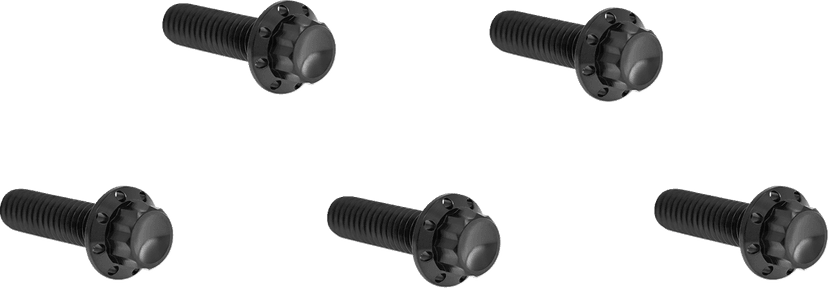 ARLEN NESS 2401-1741 Bolt Kit - Derby Cover - 12-Point - Titanium - Black