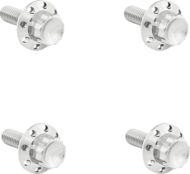 ARLEN NESS 2401-1784 Bolt Kit - Windshield - Titanium - 12-Point - Polished