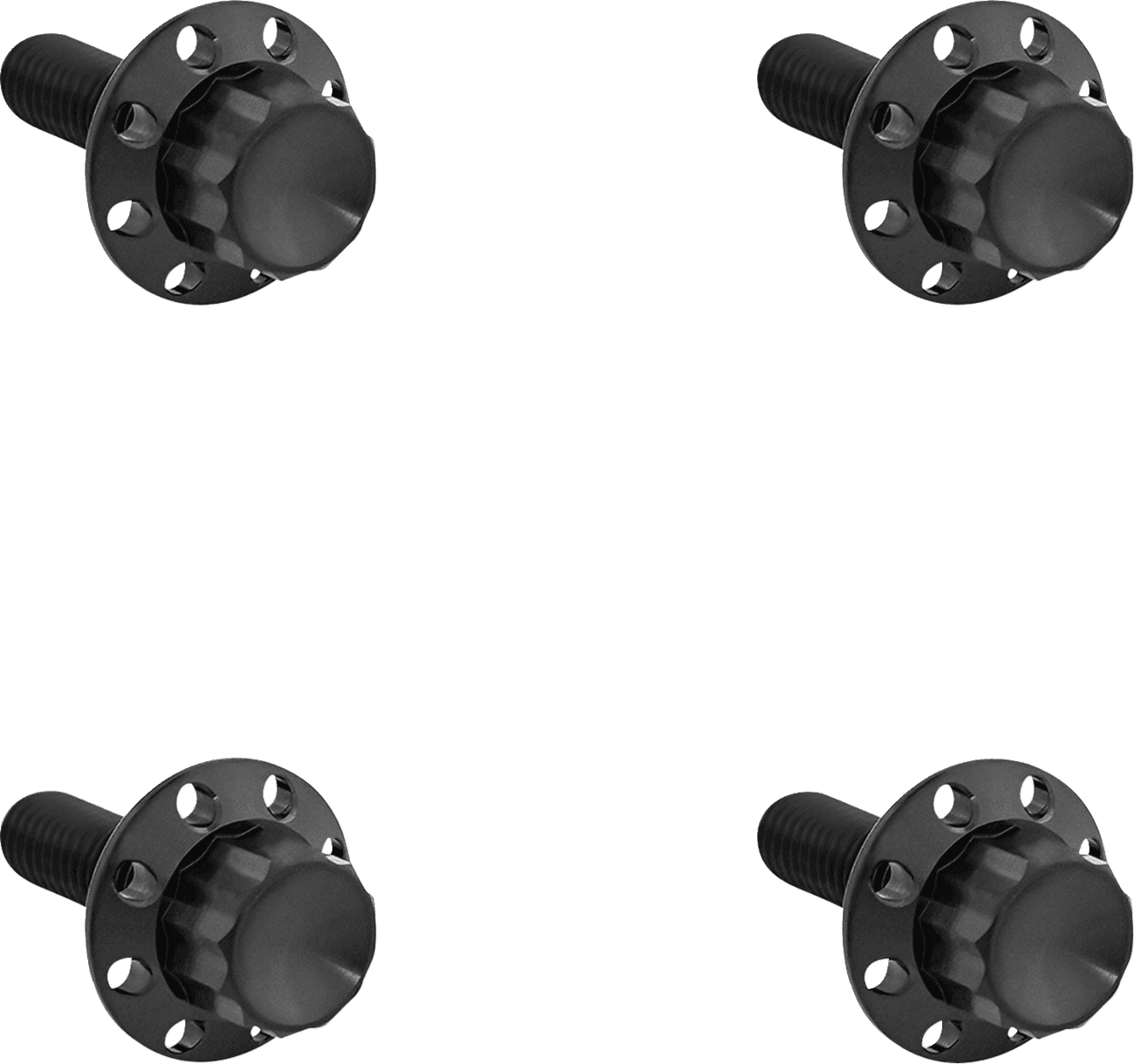 ARLEN NESS 2401-1785 Bolt Kit - Windshield - Titanium - 12-Point - Black