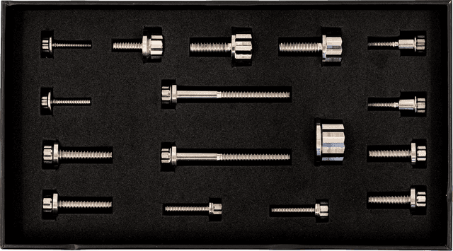 TRASK 2401-1802 Bitchin' Bolts Hardware Kit - Titanium - M8 - Peg Mount — image 3 of 4