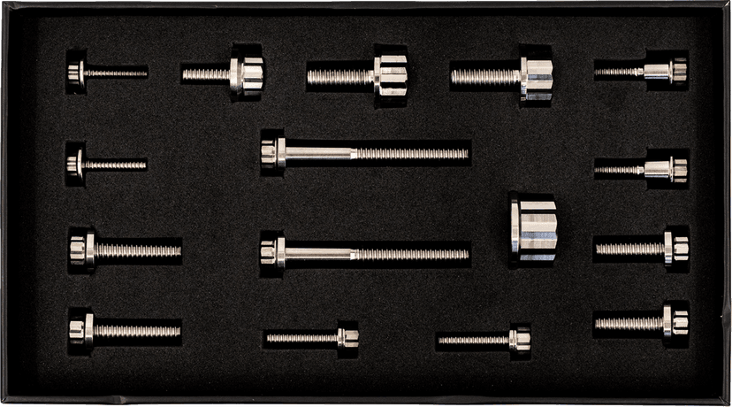 TRASK 2401-1802 Bitchin' Bolts Hardware Kit - Titanium - M8 - Peg Mount — image 3 of 4