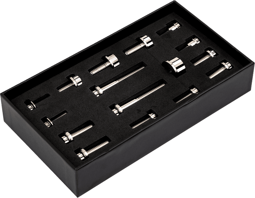 TRASK 2401-1802 Bitchin' Bolts Hardware Kit - Titanium - M8 - Peg Mount — image 4 of 4