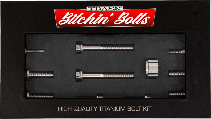 TRASK 2401-1802 Bitchin' Bolts Hardware Kit - Titanium - M8 - Peg Mount — image 2 of 4