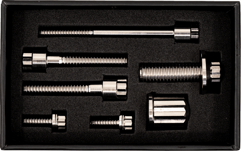 TRASK 2401-1806 Bitchin' Bolts Hardware Kit - Titanium - M8 - Coil and Horn — image 5 of 5