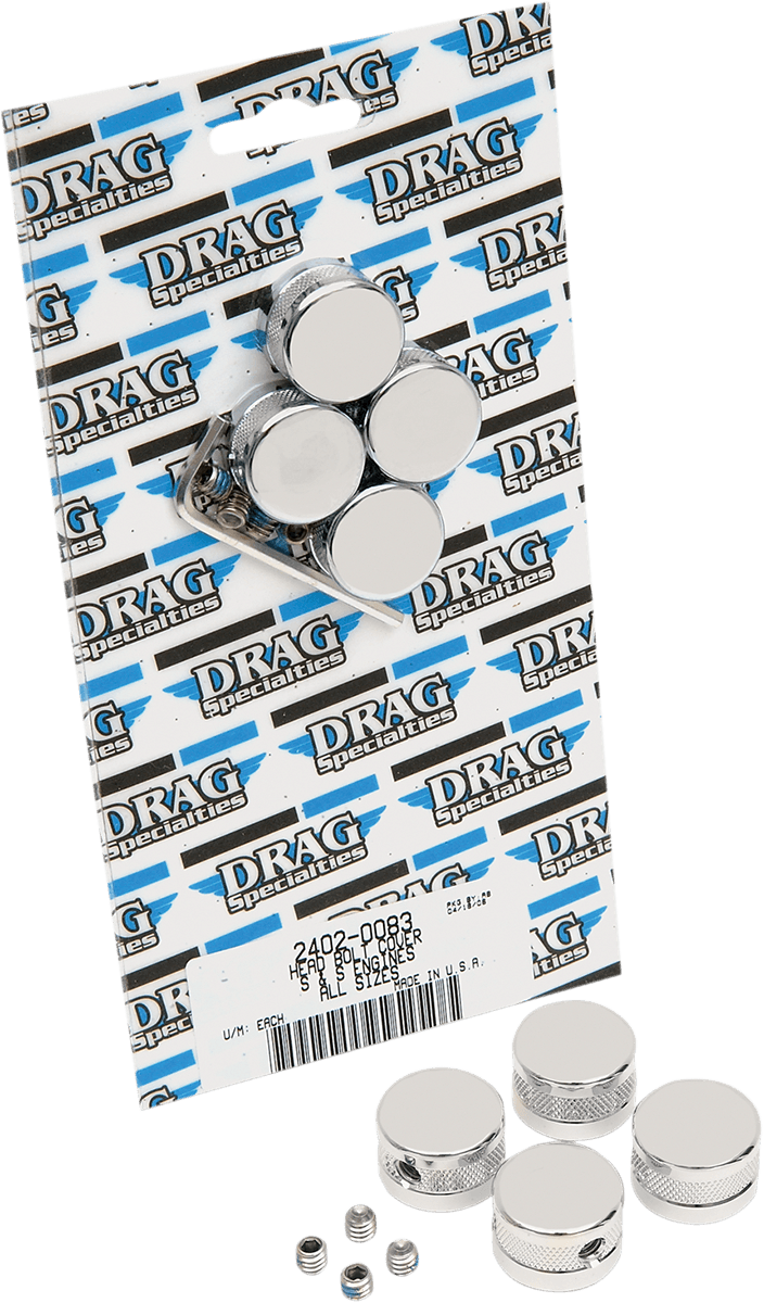 DRAG SPECIALTIES 2402-0083 Head Bolt Covers - Chrome - S&S Engines — image 2 of 2