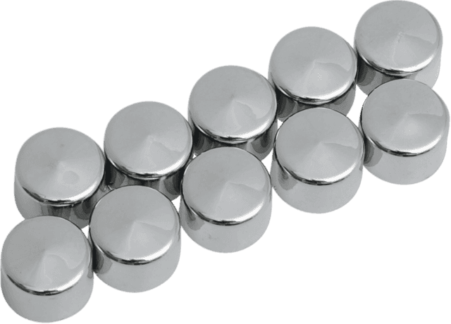 DRAG SPECIALTIES 2402-0111 Bolt Covers - Allen/Socket - 3/16" - Chrome - 10 Pack