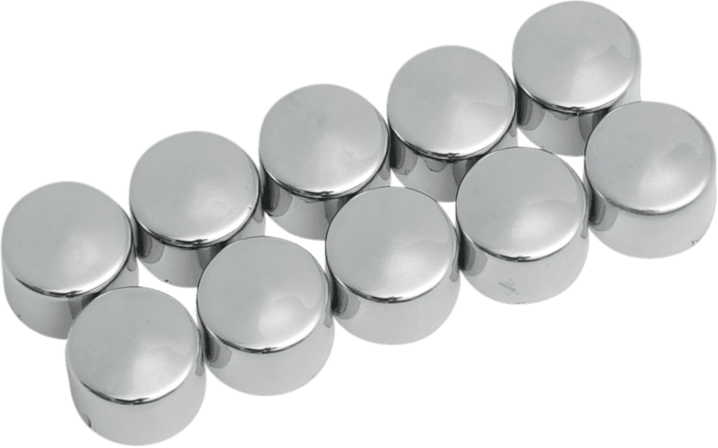 DRAG SPECIALTIES 2402-0112 Bolt Covers - Allen/Socket - 1/4" - Chrome - 10 Pack
